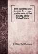 Five hundred and twenty-five verse portrations on the history of the United States, Lillian Bell Means 