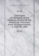 Catalogue of Members of the Medical Society of the District of Columbia, from Its Organization in 1817 to 1885, Joseph Meredith Toner Collection 