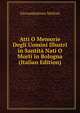 Atti O Memorie Degli Uomini Illustri in Santita Nati O Morti in Bologna (Italian Edition), Giovambattista Melloni 