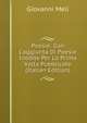 Poesie: Con L'aggiunta Di Poesie Inedite Per La Prima Volta Pubblicate (Italian Edition), Giovanni Meli 