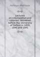 Lectures on colonization and colonies, delivered before the University of Oxford in 1839, 1840 and 1841, Herman Merivale 