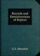 Records and Reminiscences of Repton, G.S. Messiter 