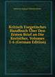 Kritisch Exegetisches Handbuch Uber Den Ersten Brief an Die Korinther, Volumes 5-6 (German Edition), Heinrich August Wilhelm Meyer 