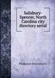 Salisbury-Spencer, North Carolina city directory serial, Piedmont Directory Co 