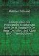 Bibliographie Des Publications Relatives Au Livre De M. Renan: vie De Jesus (De Juillet 1863 A Juin 1864). (French Edition), Philibert Milsand 