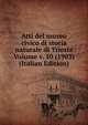 Atti del museo civico di storia naturale di Trieste Volume v. 10 (1903) (Italian Edition), 