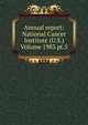 Annual report: National Cancer Institute (U.S.) Volume 1983 pt.5, 