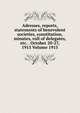Adresses, reports, statements of benevolent societies, constitution, minutes, roll of delegates, etc. . October 20-27, 1915 Volume 1915, 