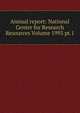 Annual report: National Center for Research Resources Volume 1993 pt.1, 
