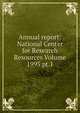 Annual report: National Center for Research Resources Volume 1995 pt.1, 