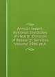 Annual report: National Institutes of Health. Division of Research Services Volume 1986 pt.A, 
