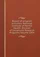 Report of program activities: National Institute of Mental Health. Division of Intramural Research Programs Volume 1954, 