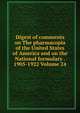 Digest of comments on The pharmacopia of the United States of America and on the National formulary . 1905-1922 Volume 24, 