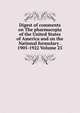 Digest of comments on The pharmacopia of the United States of America and on the National formulary . 1905-1922 Volume 25, 