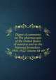 Digest of comments on The pharmacopia of the United States of America and on the National formulary . 1905-1922 Volume 64-69, 