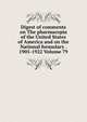 Digest of comments on The pharmacopia of the United States of America and on the National formulary . 1905-1922 Volume 79, 