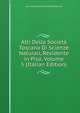 Atti Della Societa Toscana Di Scienze Naturali, Residente in Pisa, Volume 5 (Italian Edition), Societa Toscana Di Scienze Naturali 