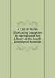 A List of Works Illustrating Sculpture in the National Art Library of the South Kensington Museum, 