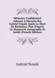 M?moire Confidentiel Adress? ? Mazarin Par Gabriel Naud? Apr?s La Mort De Richelieu: Pub. D'Apr?s Le Manuscrit Autographe Et In?dit (French Edition), Gabriel Naude 