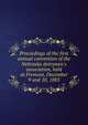 Proceedings of the first annual convention of the Nebraska dairymen's association, held at Fremont, December 9 and 10, 1885, 