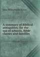 A summary of Biblical antiquities; for the use of schools, Bible-classes and families, John Williamson Nevin 