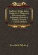 Radhost: Sbirka Spisw Drobnych Z Oboru ei a Literatury eske, Krasowdy, Historie a Politiky, Volume 2 (Czech Edition), Frantiek Palacky 