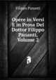 Opere in Versi E in Prosa Del Dottor Filippo Pananti, Volume 2, Filippo Pananti 