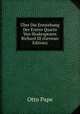 Uber Die Entstehung Der Ersten Quarto Von Shakespeares Richard III (German Edition), Otto Pape 
