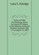 Notes of Talks On Teaching: Given by Francis W. Parker, at the Martha's Vineyard Summer Institute, July 17 to August 19, 1882, Lelia E. Patridge 