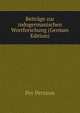 Beitrage zur indogermanischen Wortforschung (German Edition), Per Persson 