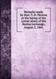 Remarks made by Hon. T. H. Perkins at the laying of the corner stone of the Boston exchange, August 2, 1841, 