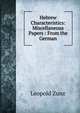 Hebrew Characteristics: Miscellaneous Papers : From the German, Leopold Zunz 