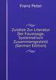 Zusatze Zur Literatur Der Faustsage, Systematisch Zusammengestellt (German Edition), Franz Peter 