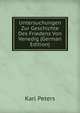 Untersuchungen Zur Geschichte Des Friedens Von Venedig (German Edition), Karl Peters 