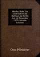 Herder: Rede Zur Gedenkfeier Im Rathaus Zu Berlin Am 16. Dezember 1903 (German Edition), Otto Pfleiderer 