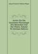 Archiv Fur Die Gesammte Physiologie Des Menschen Und Der Thiere, Volume 92 (German Edition), Eduard Friedrich Wilhelm Pfluger 