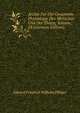Archiv Fur Die Gesammte Physiologie Des Menschen Und Der Thiere, Volume 28 (German Edition), Eduard Friedrich Wilhelm Pfluger 