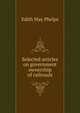 Selected articles on government ownership of railroads, Edith May Phelps 