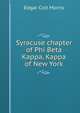 Syracuse chapter of Phi Beta Kappa, Kappa of New York, Edgar Coit Morris 