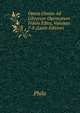 Opera Omnia Ad Librorum Optimorum Fidem Edita, Volumes 7-8 (Latin Edition), Philo 