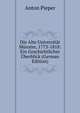 Die Alte Universitat Munster, 1773-1818: Ein Geschichtlicher Uberblick (German Edition), Anton Pieper 