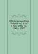 Official proceedings Volume vol. 6 no. 1 Nov. 1906-no. 9 Oct. 1907, 