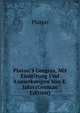 Platon'S Gorgias, Mit Einleitung Und Anmerkungen Von E. Jahn (German Edition), Plato 