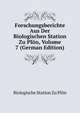 Forschungsberichte Aus Der Biologischen Station Zu Plon, Volume 7 (German Edition), Biologische Station Zu Plon 