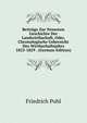 Beitrage Zur Neuesten Geschichte Der Landwirthschaft, Oder, Chronologische Uebersicht Des Wirthschaftsjahrs 1823-1829 . (German Edition), Friedrich Pohl 