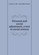 Personal and social adjustment, a text in social science, Francis F. 1901- joint author Powers 