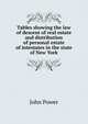 Tables showing the law of descent of real estate and distribution of personal estate of intestates in the state of New York, John Power 