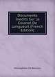 Documents Inedits Sur Le Colonel De Longueuil (French Edition), Monogahela De Beaujeu 