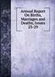 Annual Report On Births, Marriages and Deaths, Issues 23-29, 
