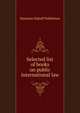 Selected list of books on public international law, Martinus Nijhoff Publishers 